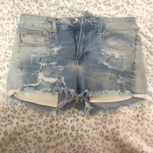 American Eagle Sz 4 high rise jean shortie short